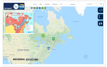 Scénarios cartographiques sur le territoire des Canadas