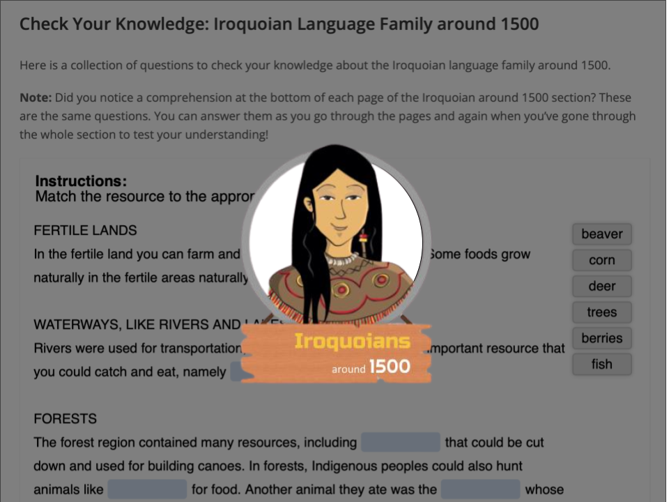Check Your Knowledge: Iroquoian Language Family around 1500