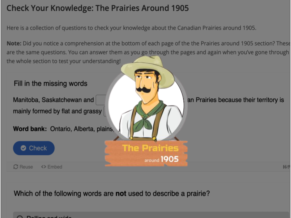 Check Your Knowledge: The Prairies Around 1905