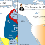 maps of new france and lower canada side by side