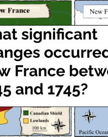 what significant changes happened in new france between 1645-1745?