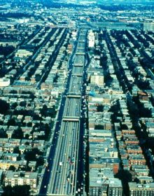 The Decarie autoroute in Montreal, built 1960s
