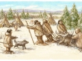 Men returning from moose hunt