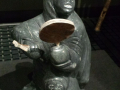 National_Museum_of_Ethnology_Osaka_-_Soapstone_carving_cross_and_shamans_drum_-_Inuit_people_in_Canada_-_Made_by_Johanasie_Tulugak_in_1989