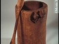 Wood mortar & pestle for grinding corn