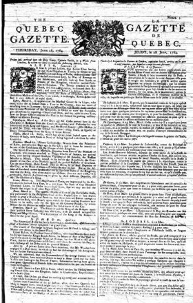 The Quebec Gazette 1764