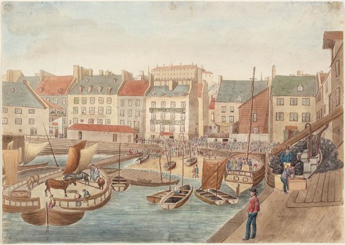 Lower town market, McCallum dock, 1829