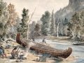 Natives traveling the Kaministikwia River 1860
