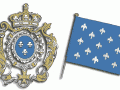 Coat of arms and flag of the king of France