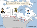 Canadian Pacific Railway network in 1906
