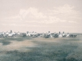 Métis hunting camp, Three Buttes, Manitoba, 1873