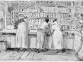 Customers in general store, Battleford, Saskatchewan, 1881