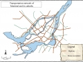 Road network in the region of Montreal