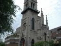 A church façade integrated into UQAM univeristy
