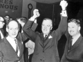 Jean Lesage during his elections victory in 1962