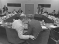 Pierre Elliott Trudeau and Jean Chrétien, during the Constitutional Conference, Ottawa , 1981