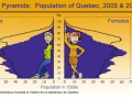 Age Pyramid in Quebec 2005