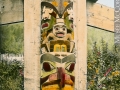 Totem pole, islands Queen Charlotte Islands, BC, 1910