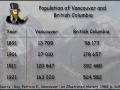 The population of Vancouver and British Columbia